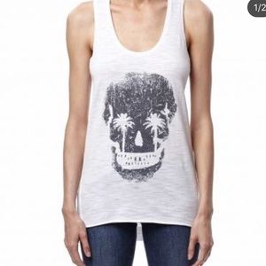 Skull Cashmere palm tree skull tank top